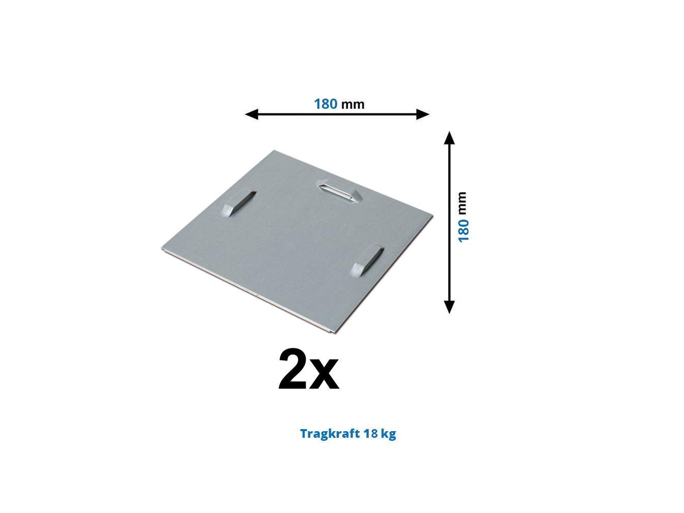 Spiegelplaat met oog - 180 x 180 mm - 16kg