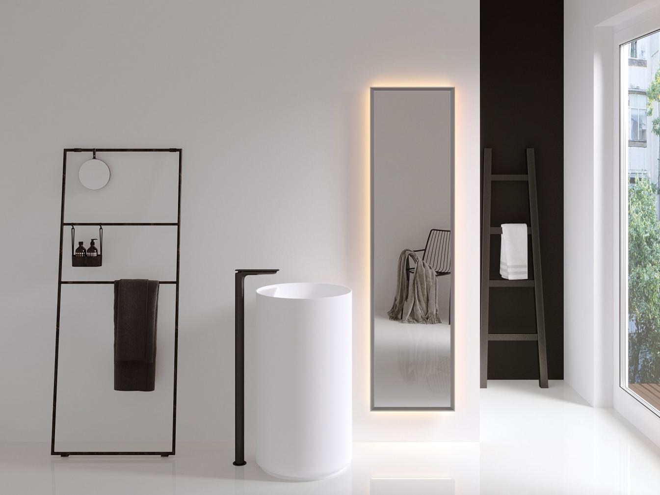 LED badkamerspiegel met ALU frame - ANDONA