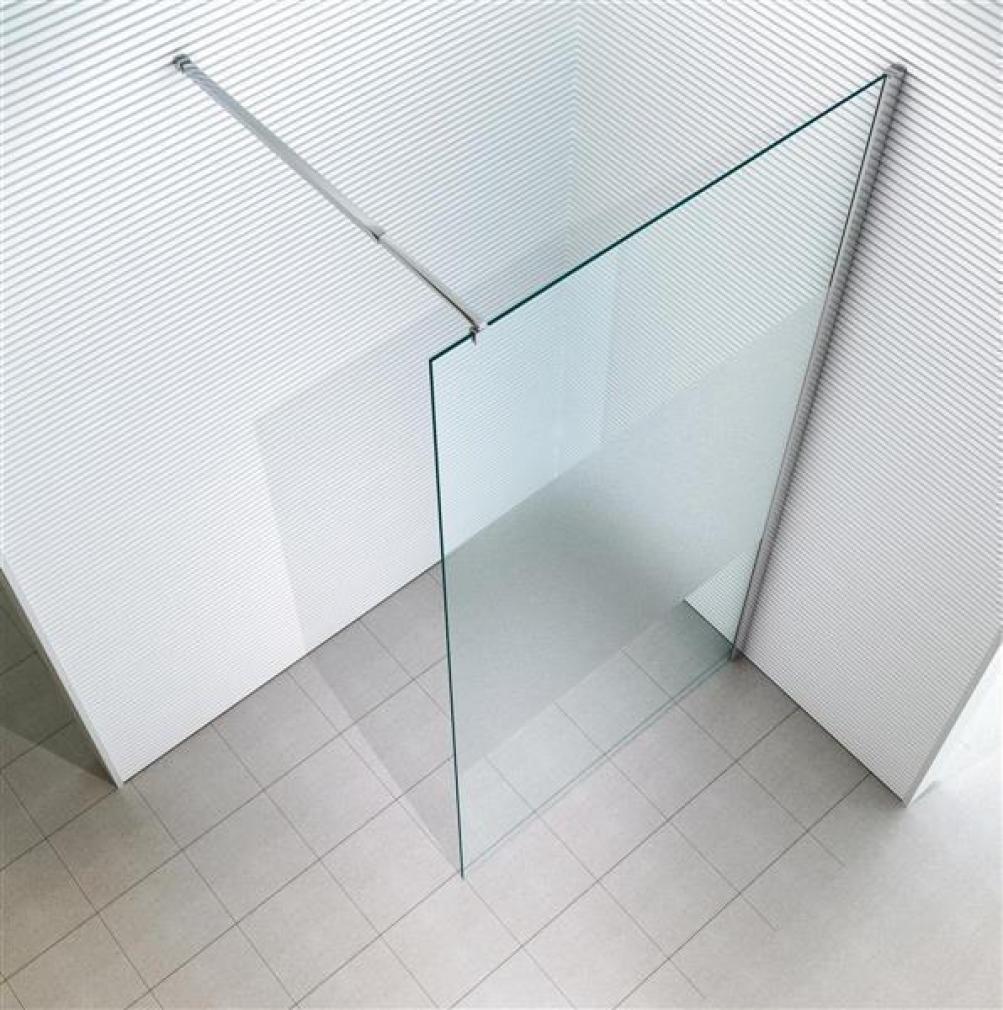 Duschwand - Dusche - 10 mm ESG Glas - Halb - Satiniert (Frostglas)