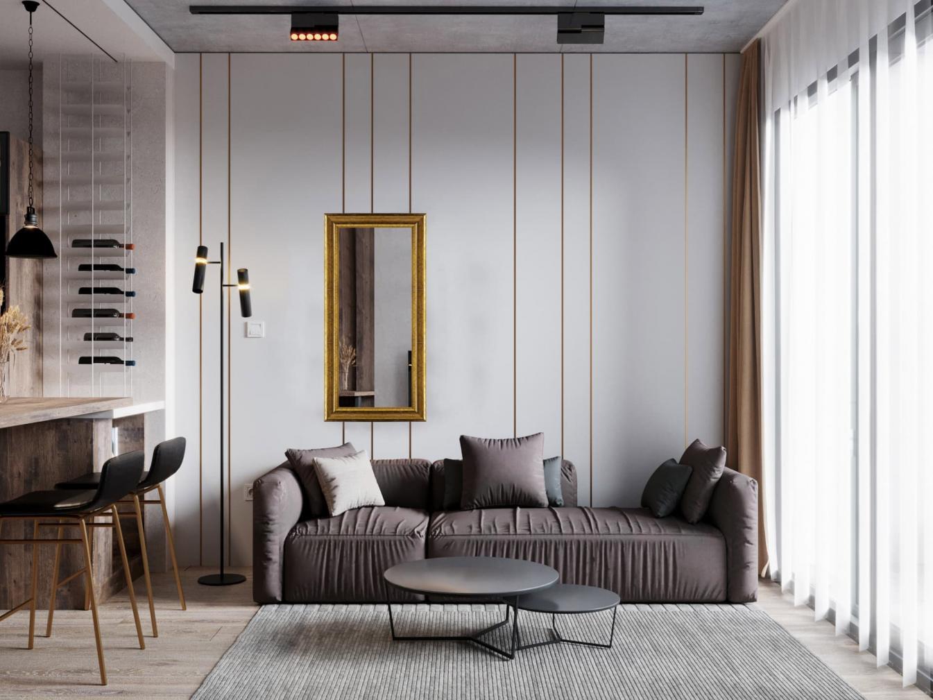 Wandspiegel mit Holz-Rahmen - FORBES